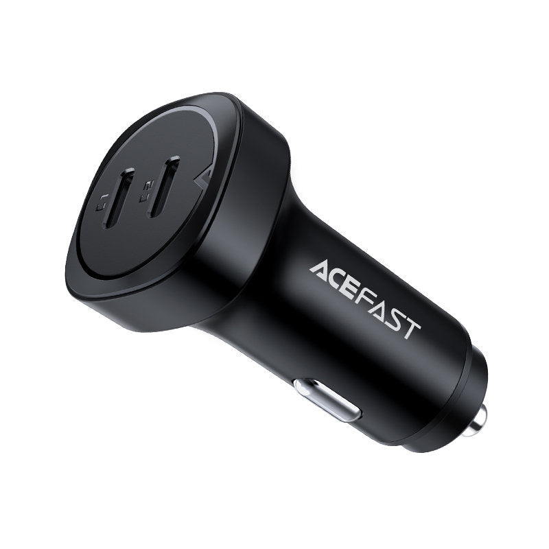 Chargeur de voiture Acefast B2, 72W, 3A, 2 x USB-C, Noir