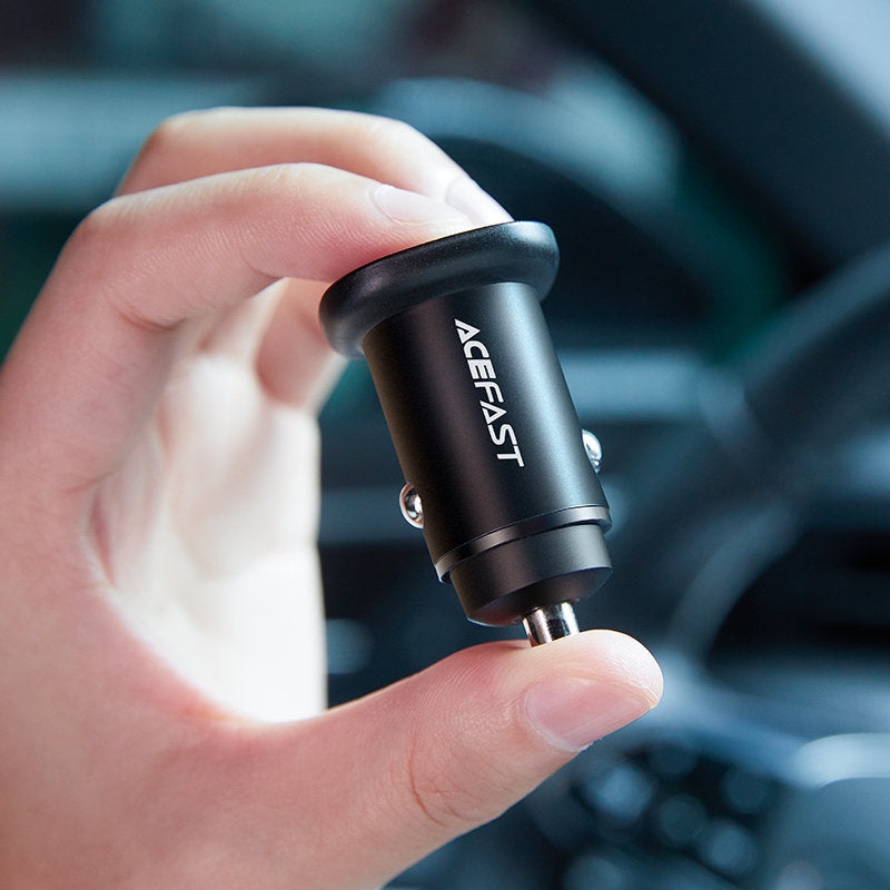 Auto-Ladegerät Acefast B1, 38W, 3A, 1 x USB-A - 1 x USB-C, Schwarz