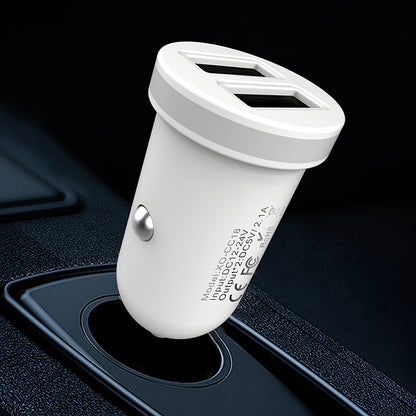 Chargeur Auto XO Design CC-18, 10.5W, 2.1A, 2 x USB-A, Blanc