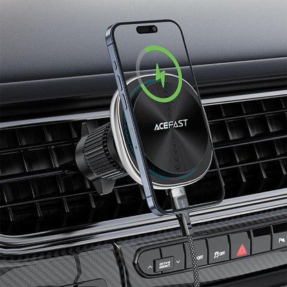 Chargeur Auto Sans Fil Acefast D41, 15W, 1.67A, Argenté