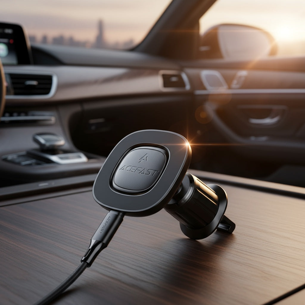 Caricabatterie Auto Wireless Acefast D46, 15W, 1.67A, Nero