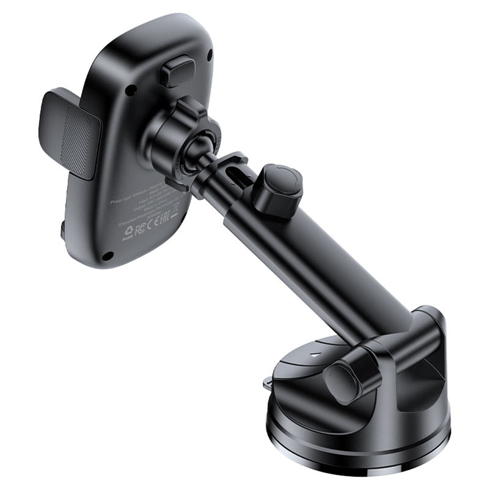 Caricabatterie Auto Wireless Acefast D49, 15W, 1.67A, Nero