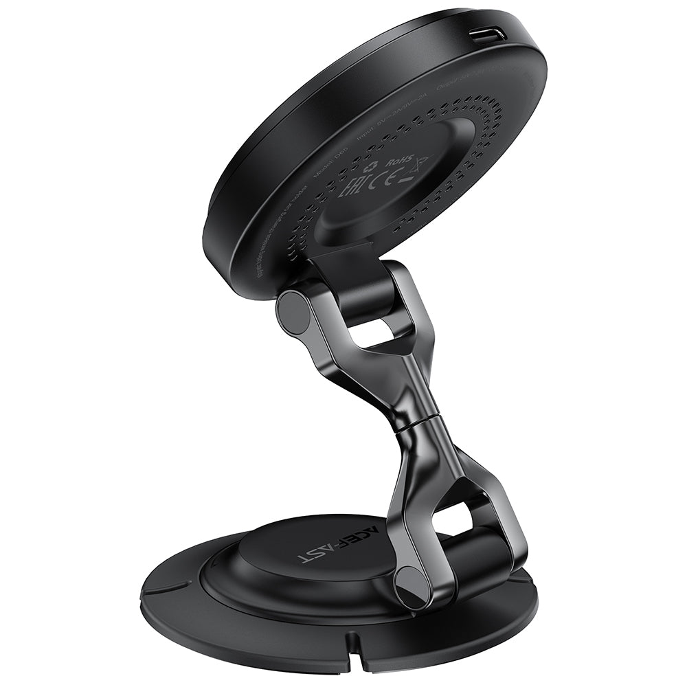 Caricabatterie Auto Wireless Acefast D65, 15W, 1.67A, Nero