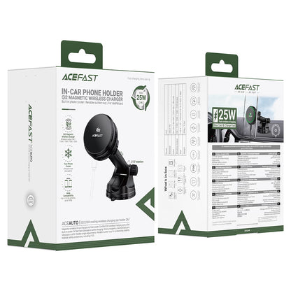 Caricatore Auto Wireless Acefast D67, 25W, Nero