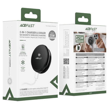 Chargeur Réseau Sans Fil Acefast E47 2en1, 25W, Noir