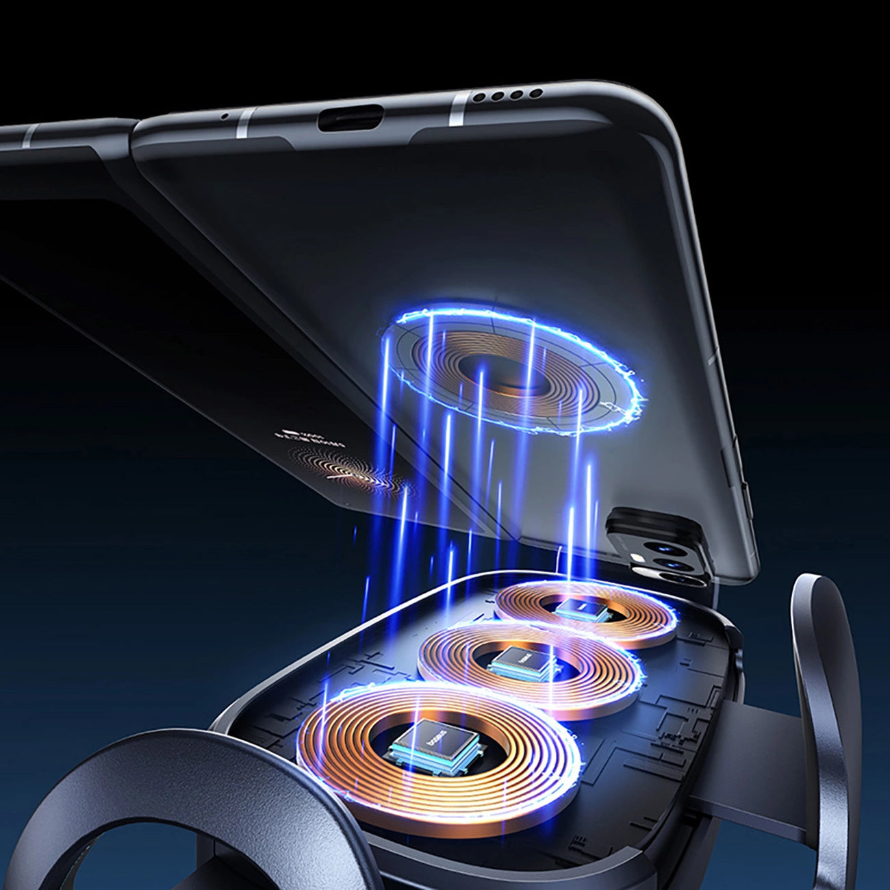 Chargeur Auto Sans Fil Baseus LightChaser, 15W, 1.67A, Noir, Reconditionné C40355901111-00