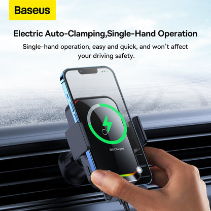 Chargeur Voiture Sans Fil Baseus Halo, 15W, 1.67A, Noir SUDD000001