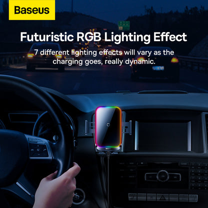 Chargeur Voiture Sans Fil Baseus Halo, 15W, 1.67A, Noir SUDD000001