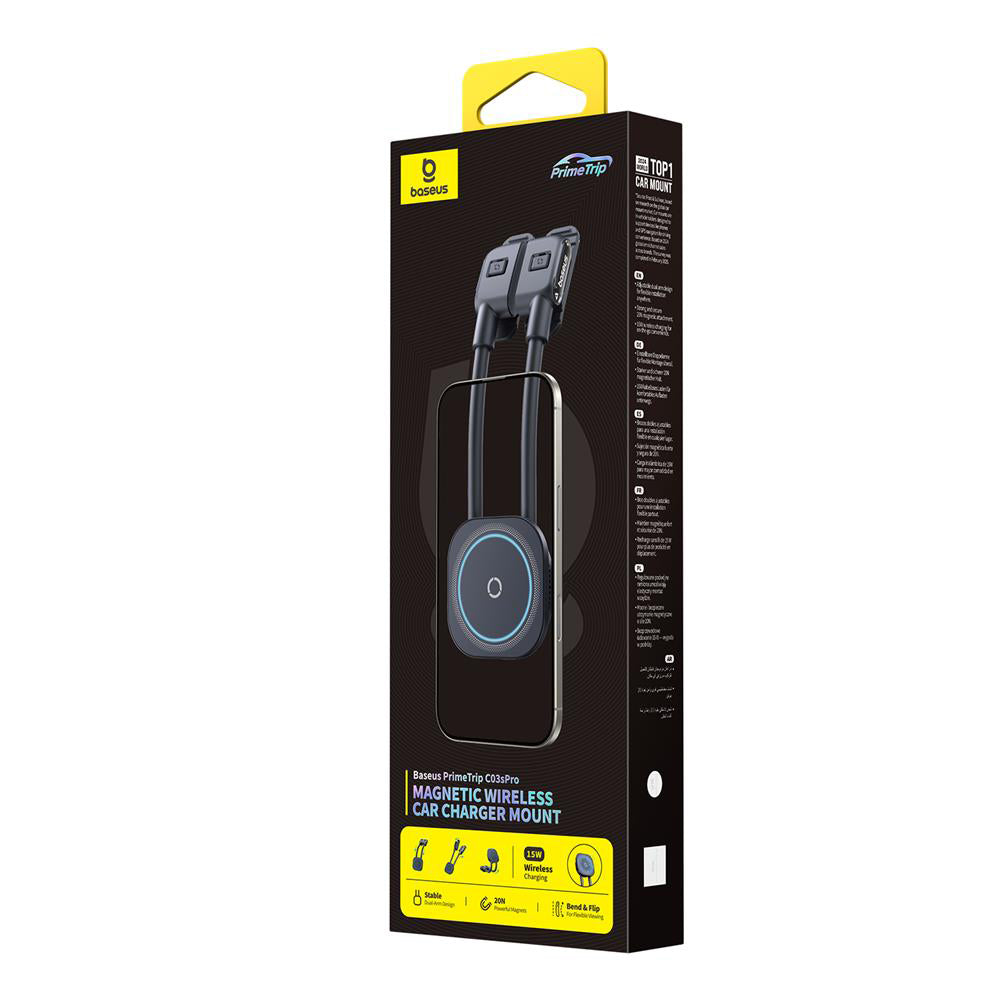 Caricabatterie Auto Wireless Baseus PrimeTrip C03s Pro, 15W, 1.67A, Nero C0013803