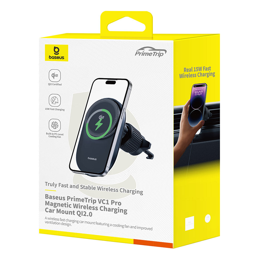 Caricabatterie Auto Wireless Baseus PrimeTrip VC1 Pro, 15W, 1.67A, Nero C40141000111-00