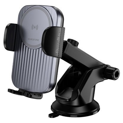 Caricabatterie Auto Wireless Borofone BH222 Leading, 15W, 1.67A, Nero
