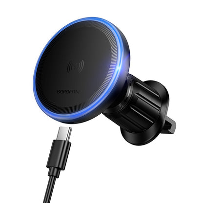 Auto Wireless-Ladegerät Borofone BH224 Flash, 15W, 1.67A, Schwarz