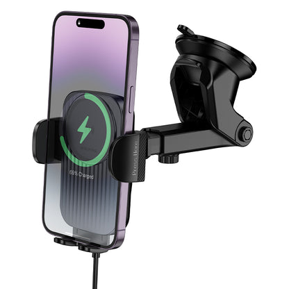 Caricabatterie Auto Wireless Borofone BH222 Leading, 15W, 1.67A, Nero