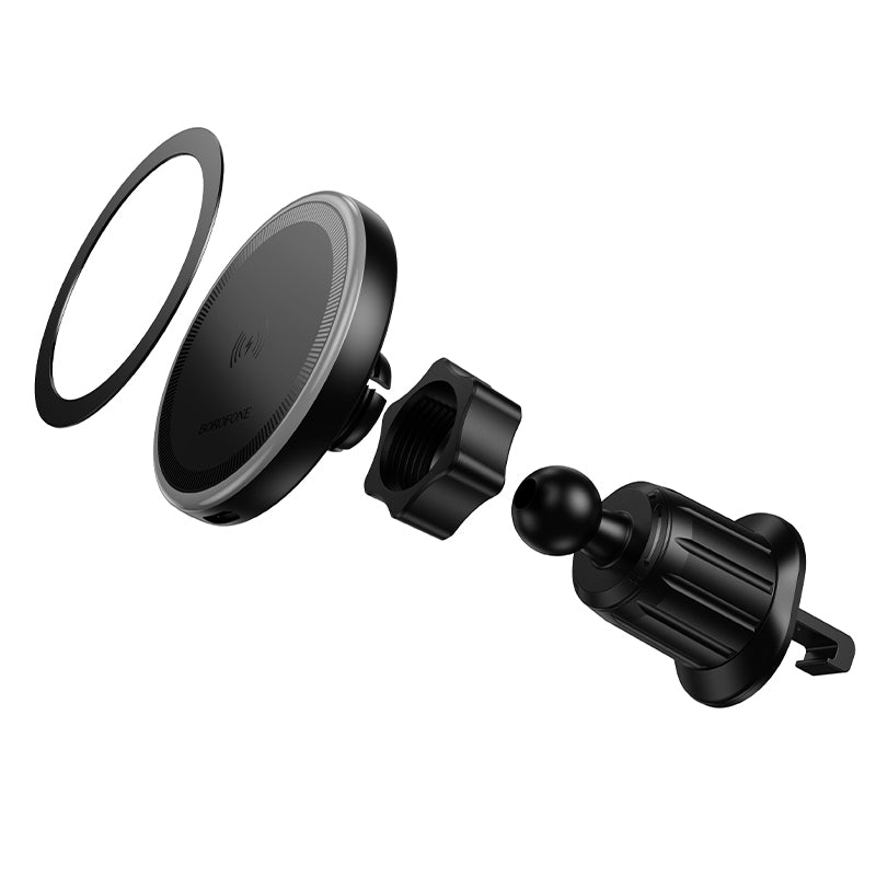 Auto Wireless-Ladegerät Borofone BH224 Flash, 15W, 1.67A, Schwarz