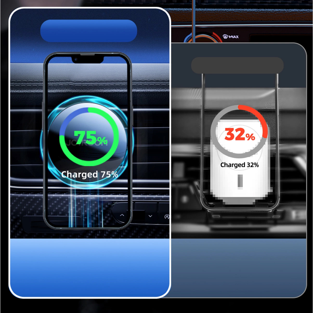Caricabatterie Auto Wireless Joyroom JR-ZS291, 15W, 1.67A, Argento