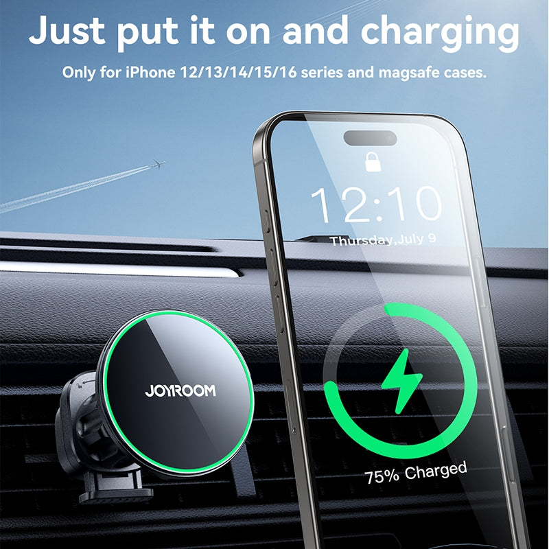 Caricabatterie Auto Wireless Joyroom JR-ZS412, 15W, 1.67A, Nero