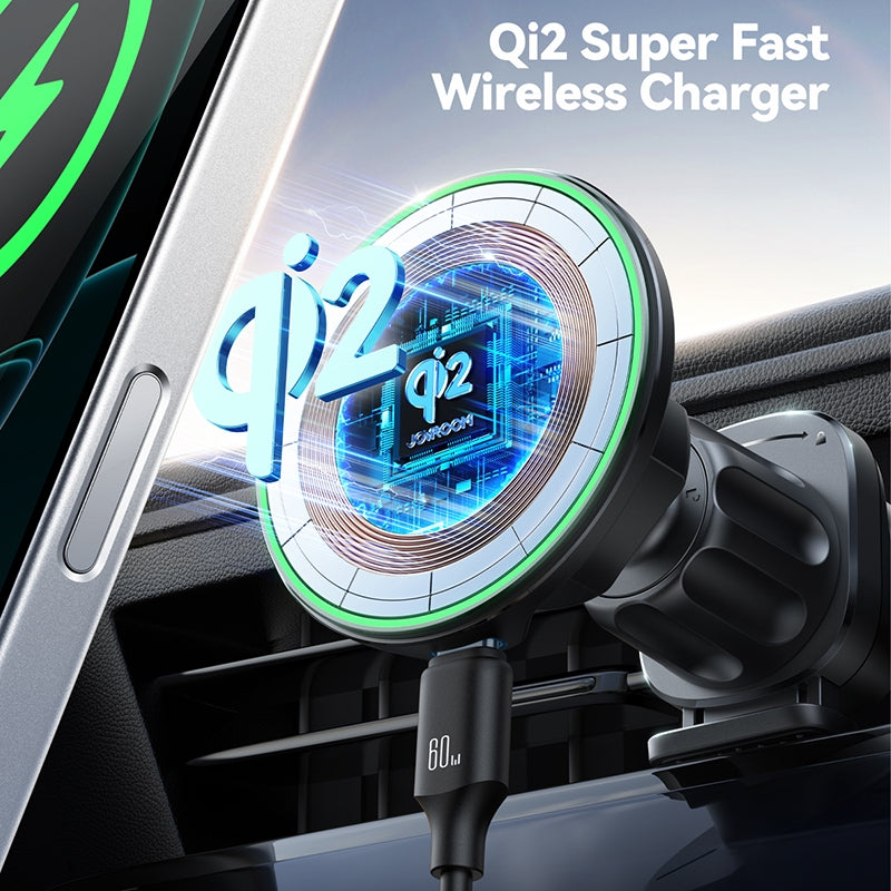 Caricabatterie Auto Wireless Joyroom JR-ZS412, 15W, 1.67A, Nero
