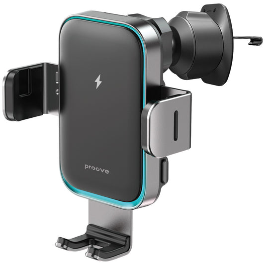 Auto Wireless Ladegerät Proove Triple Clamp Pro, 15W, 1.67A, Grau WHTP15010004