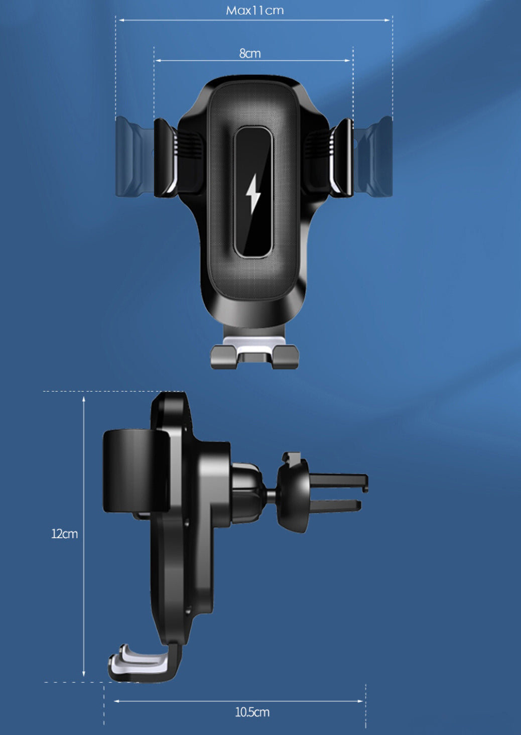 Caricabatterie Auto Wireless Sendem W33, 15W, 1.67A, Nero