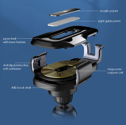 Caricabatterie Auto Wireless Sendem W33, 15W, 1.67A, Nero