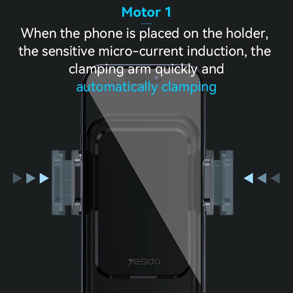 Kfz-Wireless-Ladegerät Yesido C312, 15W, 1.67A, Schwarz