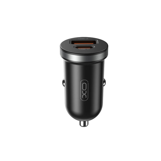 Auto-Ladegerät XO Design CC56, 30W, 3A, 1 x USB-A - 1 x USB-C, Schwarz