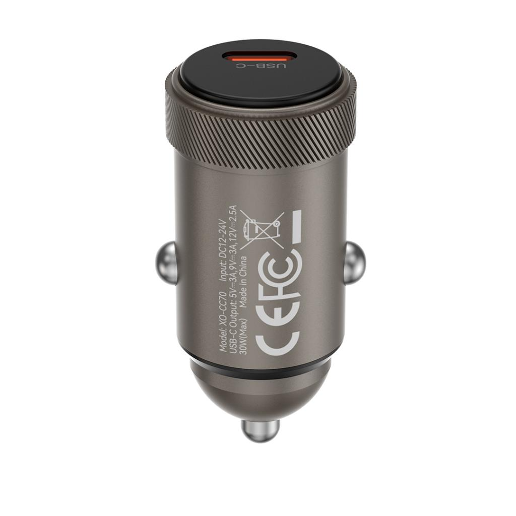 Caricabatterie Auto XO Design CC70, 30W, 3A, 1 x USB-C, Nero