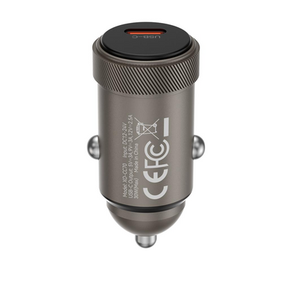 Caricabatterie Auto XO Design CC70, 30W, 3A, 1 x USB-C, Nero