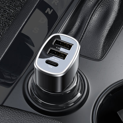 Auto-Ladegerät Yesido Y47, 49W, 3A, 2 x USB-A - 1 x USB-C, Schwarz