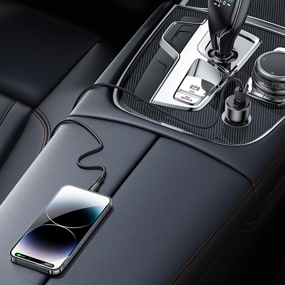 Chargeur de voiture Yesido Y65, 100W, 5A, 1 x USB-A - 1 x USB-C, Noir