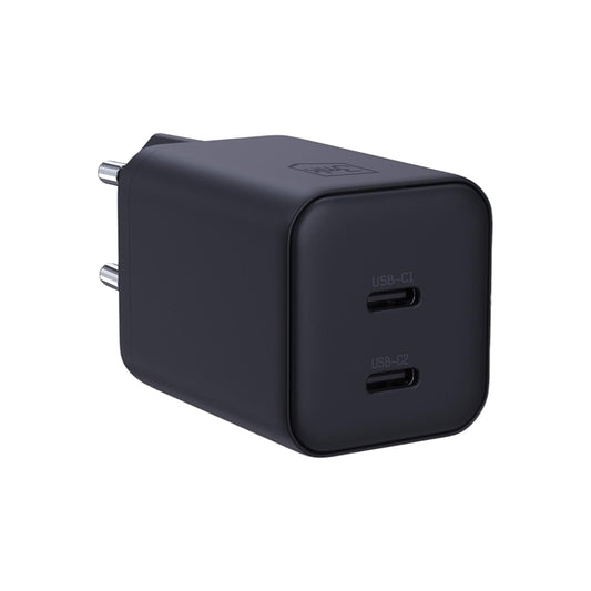 Chargeur secteur 3MK Hyper, 45W, 2 x USB-C, Noir