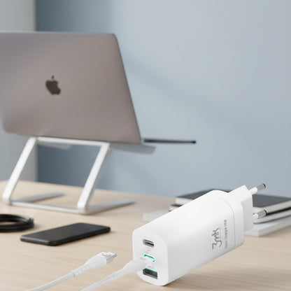 3MK HyperCharger Netzladegerät, 65W, 5A, 1 x USB-A - 2 x USB-C, Weiß