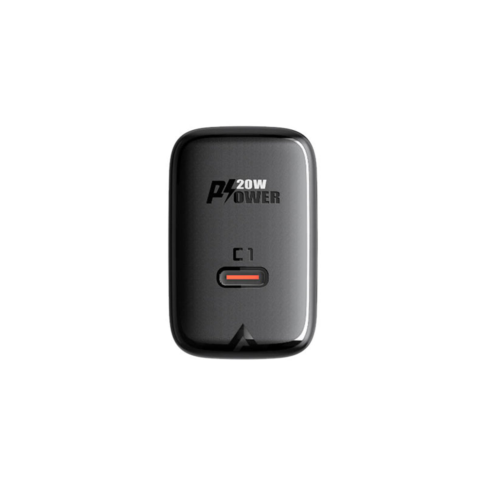 Chargeur réseau Acefast A1, 20W, 3A, 1 x USB-C, Noir