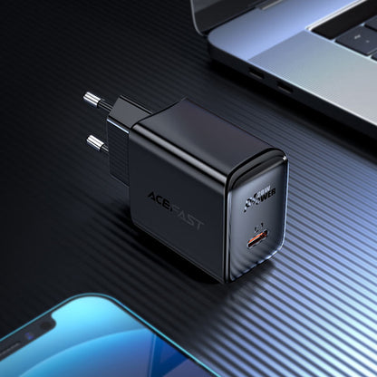 Chargeur réseau Acefast A1, 20W, 3A, 1 x USB-C, Noir