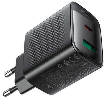 Netzladegerät Acefast A106, 45W, 3A, 1 x USB-A - 1 x USB-C, Schwarz