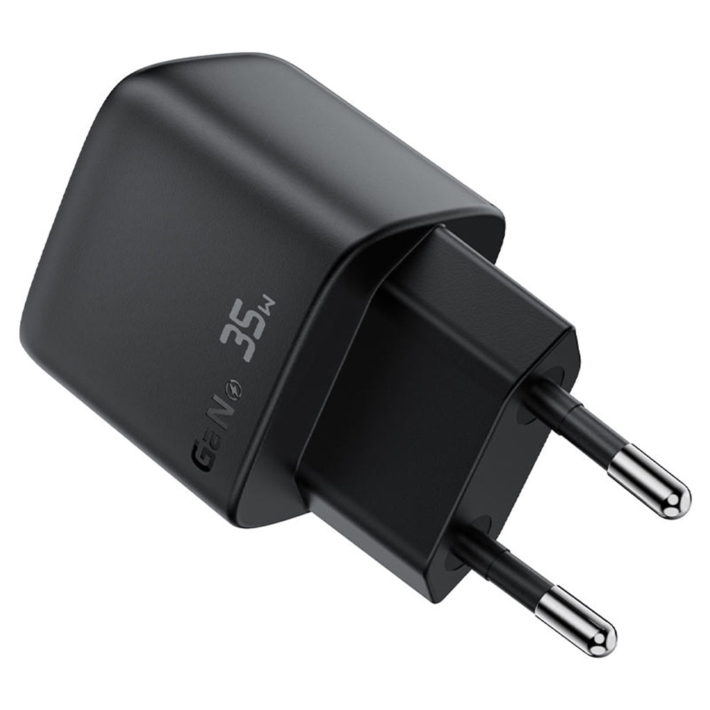 Netzladegerät Acefast A116 Display, 35W, 3A, 1 x USB-A - 1 x USB-C, Schwarz