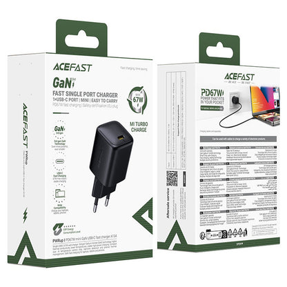 Chargeur Réseau Acefast A134, 67W, 3.35A, 1 x USB-C, Noir