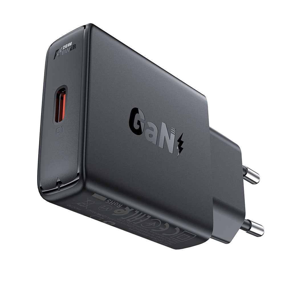 Netzladegerät Acefast A65, 20W, 3A, 1 x USB-C, Schwarz