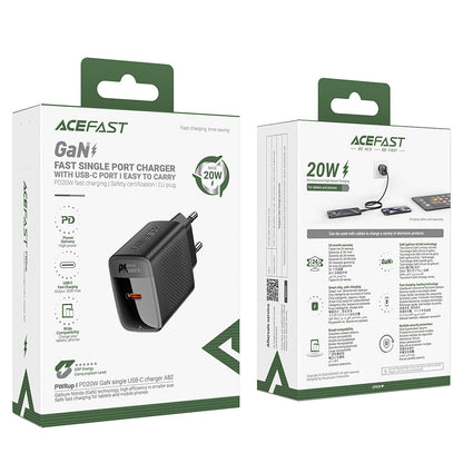 Caricabatterie Retea Acefast A82, 20W, 3A, 1 x USB-C, Nero