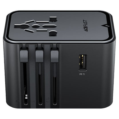 Chargeur réseau Acefast Z8 Travel, 45W, 3A, 2 x USB-A - 3 x USB-C, Noir