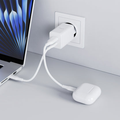 Caricabatterie Rete Allity. ATC-01-45WCC Fast, 45W, 3A, 1 x USB-A - 1 x USB-C, Bianco