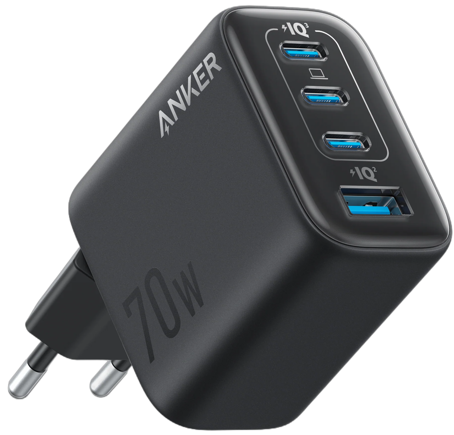 Caricatore da rete Anker Zolo, 70W, 1 x USB-A - 3 x USB-C, Nero A121CG11