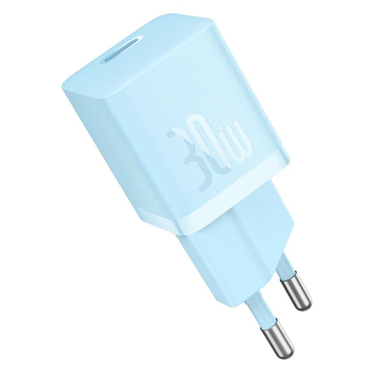 Chargeur Réseau Baseus GaN Mini 1C, 30W, 3A, 1 x USB-C, Bleu CCGN070603