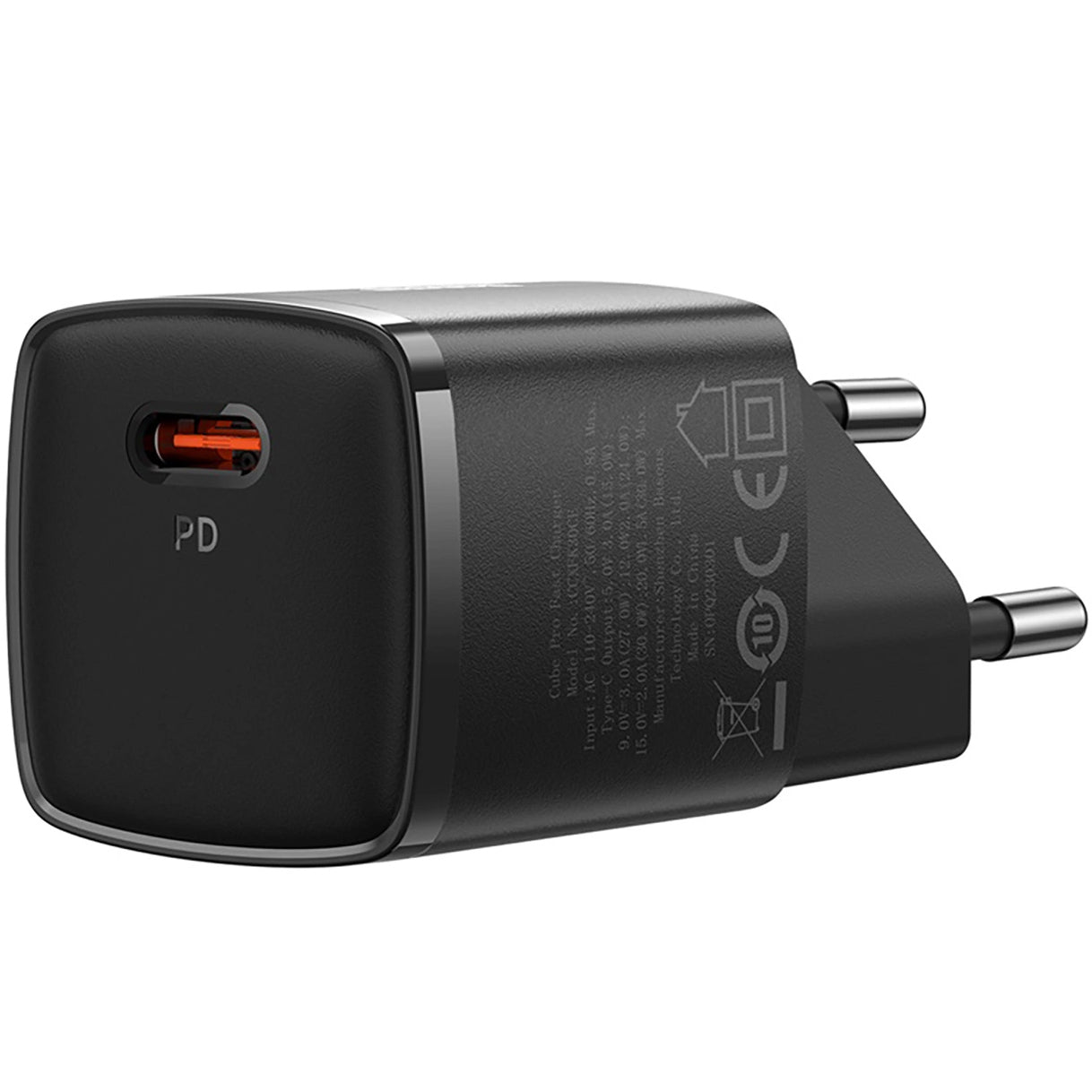 Netzladegerät Baseus Cube Pro, 30W, 3A, 1 x USB-C, Schwarz CCXF000301