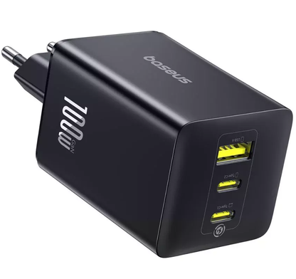 Netzladegerät Baseus EnerFill FE11, 100W, 5A, 1 x USB-A - 2 x USB-C, Grau P10182102123