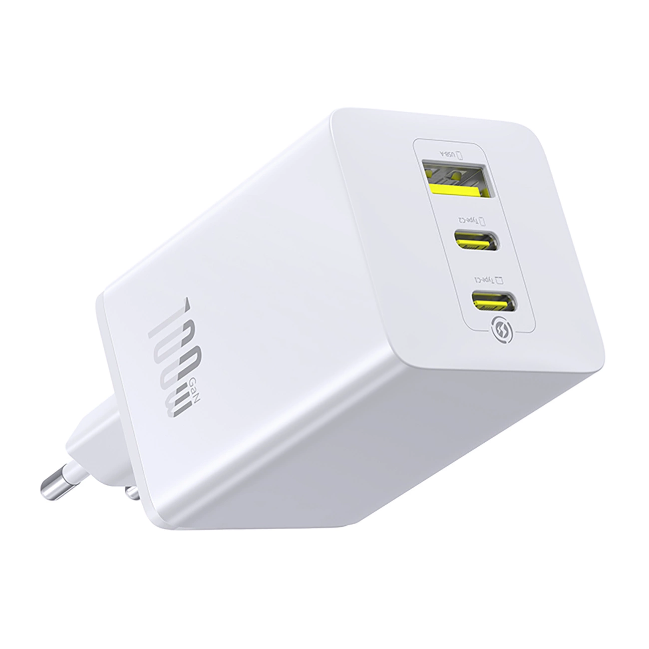 Baseus EnerFill FE11 Netzladegerät, 100W, 5A, 1 x USB-A - 2 x USB-C, Weiß P10182102213-00