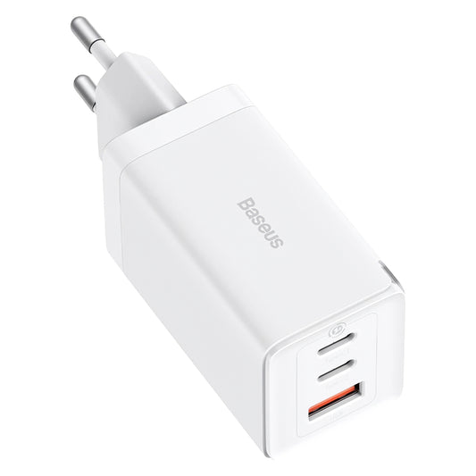 Caricabatterie da Rete Baseus GaN5 Pro, 65W, 3.25A, 1 x USB-A - 2 x USB-C, Bianco CCGP120202