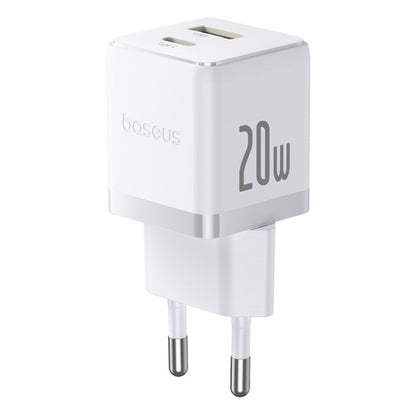 Caricabatterie Rete Baseus Palm, 20W, 3A, 1 x USB-A - 1 x USB-C, Bianco CCZC20UE