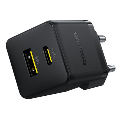 Chargeur Réseau Baseus Palm, 30W, 3A, 1 x USB-A - 1 x USB-C, Noir P1011160A113-00