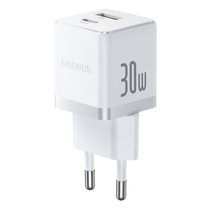 Chargeur Réseau Baseus Palm, 30W, 3A, 1 x USB-A - 1 x USB-C, Blanc P1011160A213-00